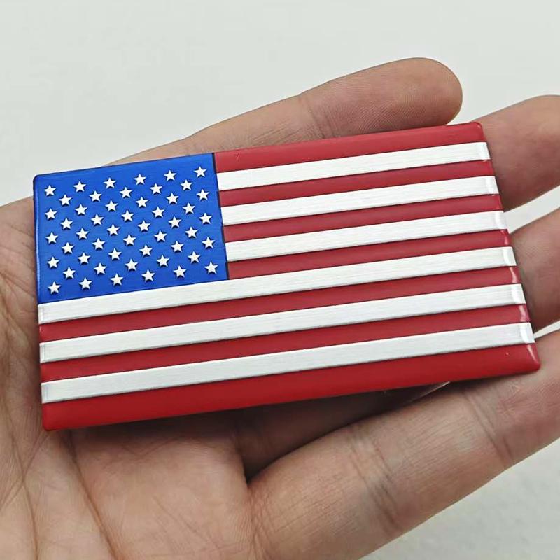 American Flag Aluminum Car Sticker Motorcycle Badge Auto Accessory Durable Auto Decal Universal Car Sticker Accessories