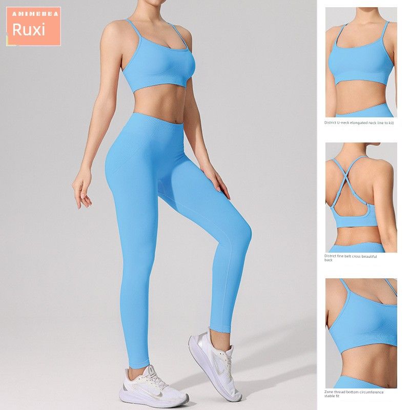 Export Beauty Back Spaghetti Strap Sports Intimates Breathable Quick-Drying Yoga Fitness Women's Inner Wear Sexy Back Practice Tops Bra