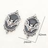 10PCS Cameo Style Bat Pendant Charm Enamel Coating Gothic Pendant Charm  Halloween Costume