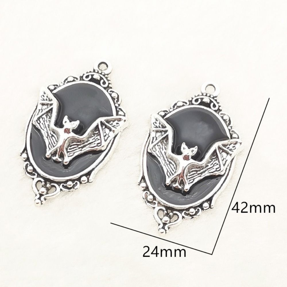 10PCS Cameo Style Bat Pendant Charm Enamel Coating Gothic Pendant Charm Halloween Costume
