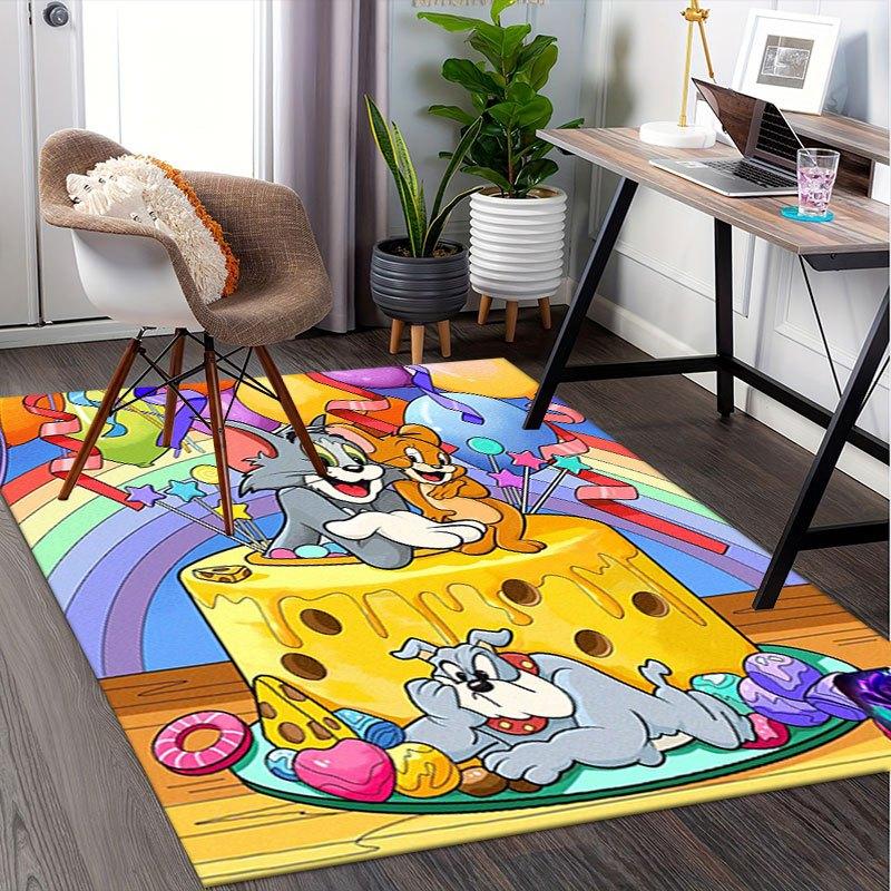 

Tom Jerry Birthday Party Cake Kids Room Decor PosterOffice Mat Home Decor Gift For Halloween & Christmas LD38 80cm by 120cm