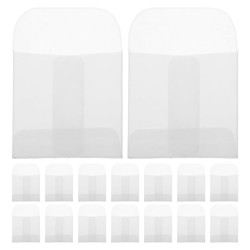 LOPUNER 50-Pack Small Storage Envelopes, Mini Coin Envelopes, Birthday Cards, Small Parts Pouches, Semi-Transparent, 5 X 5 Cm