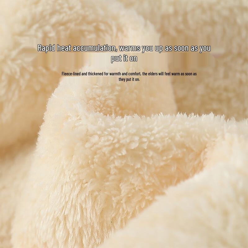 Elegant Plush-Lined Embroidered Jacket for Mid-Aged Women