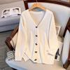 Plus Size Women's Loose Knit Cardigan Sweater, Bust 150-160, Fits 200-350 lbs - Style 8506