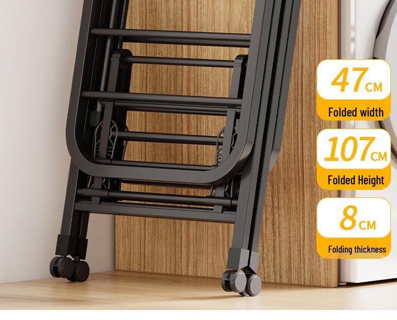 Foldable Wing-Shaped Clothes Drying Rack for Indoor/Outdoor Use