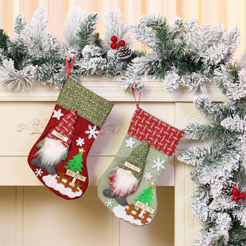 Christmas Stockings Christmas Tree Ornament Lovely Christmas Hanging Socks For Holiday Party Home School Decoration