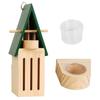 Butterfly House And Feeder Wooden Butterfly House Natural Butterfly Habitat with Butterfly Puddler Outdoor Hanging Butterfly Shelter And Feeder