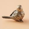 1 PC Vintage Solid Brass Jewelry Antique Small Sparrow Handle Piece Miniature Sparrow Tea Favor Antique Brass Bird Sculpture