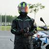 Heavy Duty Waterproof Motorcycle Rain Suit Set Men - Oxford Fabric PU Coated Split Raincoat Pants E-bike Riding In