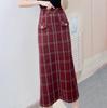 Spring 2026 Counter Collection: High-Waisted Plaid Wool Knee-Length Skirt 266/H6