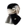 Woolen Cashmere Shawl Neckwarmer Winter Neck Scarf Fashion Patchwork Color Scarf  Outdoor