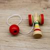Miniature Japanese Traditional Wooden Kendama Toy (6.5cm H x 3cm W x 2cm D) Set of 10 for Commercial Use