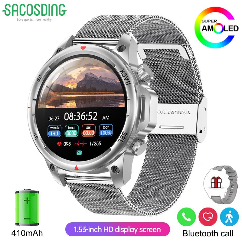 2025 Men's Sports Smartwatch Men Compass Fitness Tracker IP68 Waterproof Bluetooth Call Smartwatch Man Compatible Android IOS