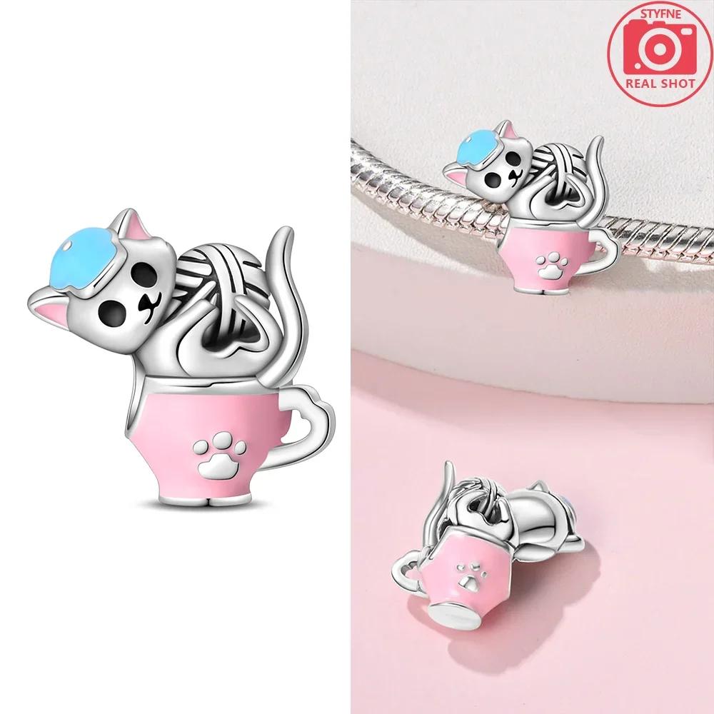 Cute Animal Series Creative Copper Charms Owl Squirrel Bear Hedgehog Beads Fit Pan Original Bracelets Diy Jewelry