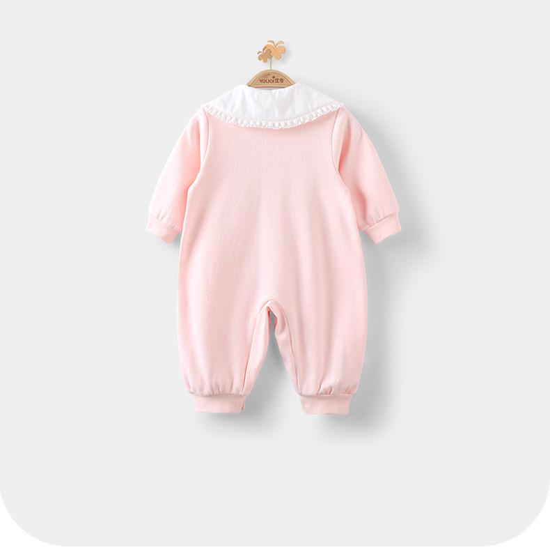 Youqi Baby Girls Long Sleeve Spring/Autumn Romper - Cute Newborn Crawling Bodysuit