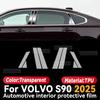 For VOLVO S90 2025 Car Interior Center Console Instrument Dashboard Protective Cover Film Anti-scratch Sticker