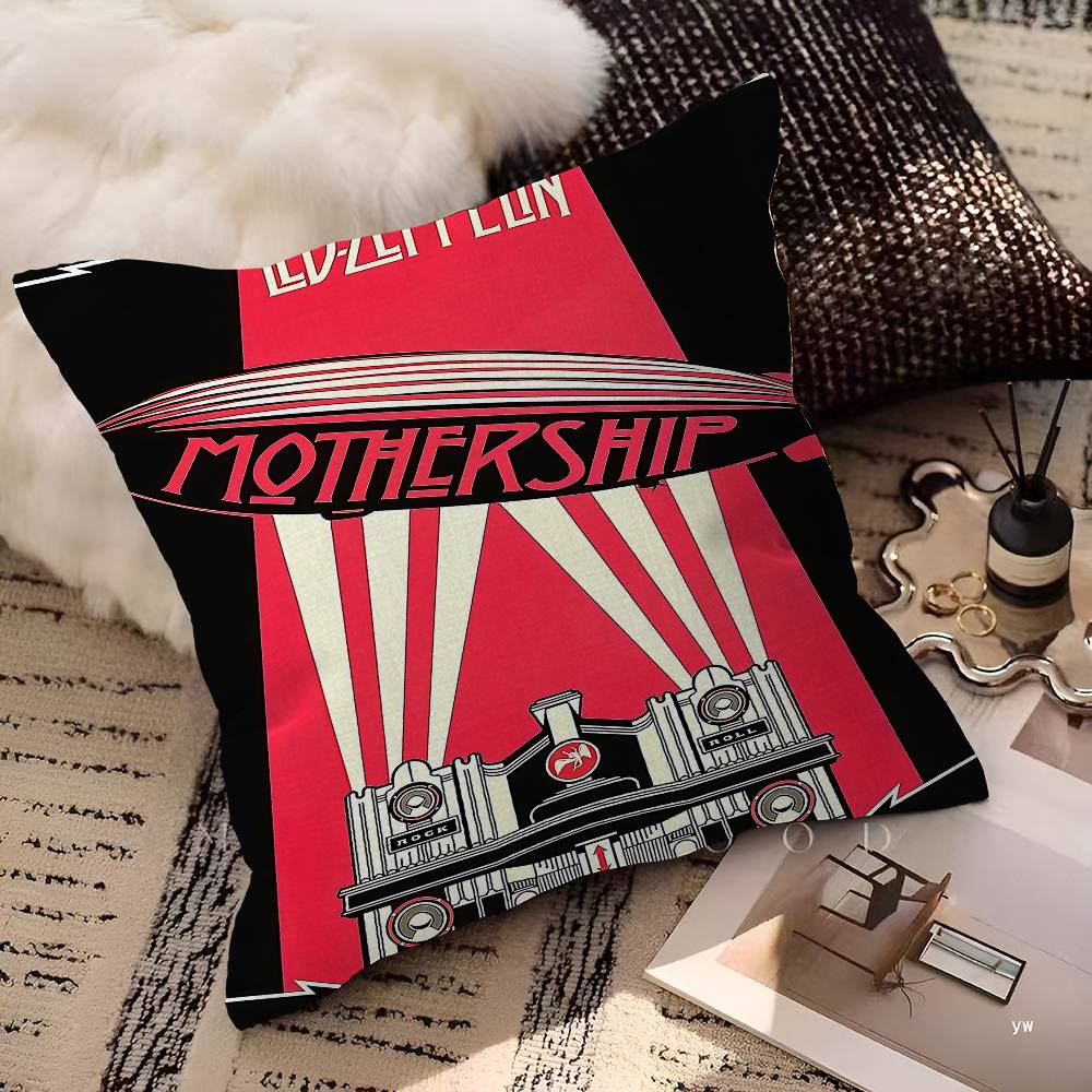 Band L-Led Z-Zeppelin Pillow Gift Home Office Decoration Bedroom Sofa Car Cushion Cover Case 45x45