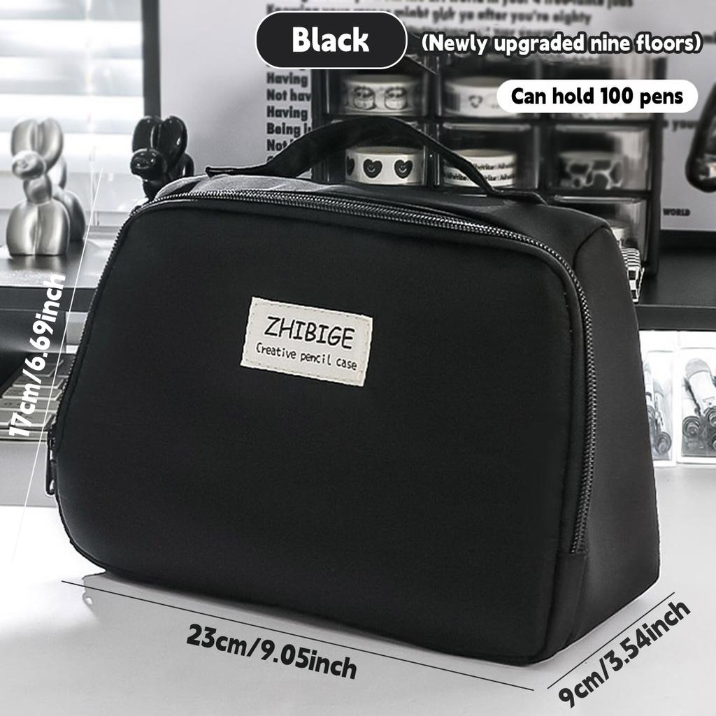 Large Capacity Portable Pencil Case Korean Stationery Box Student Pencil Bag Atorage Bag Cosmetic Bag School Office Supplies