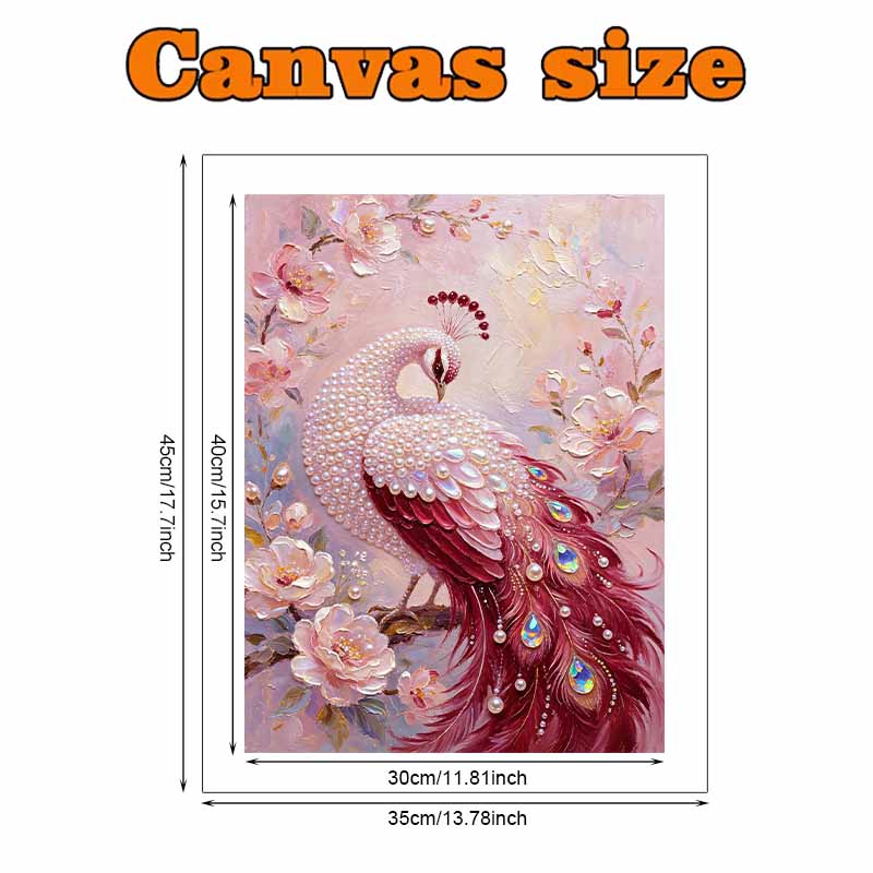 Animal series peacock pearl painting diy selfadhesive handmade home decoration painting as a gift