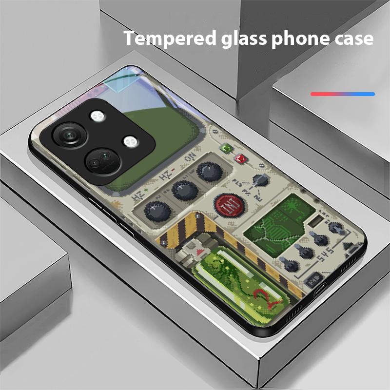 Konsola do gier Dla OnePlus Nord 3 5 6T 7 Pro 8 12 10T Reno8 Lite 5G 10R Nord N30 Twarda powłoka Szkło hartowane Etui na telefon Czarne