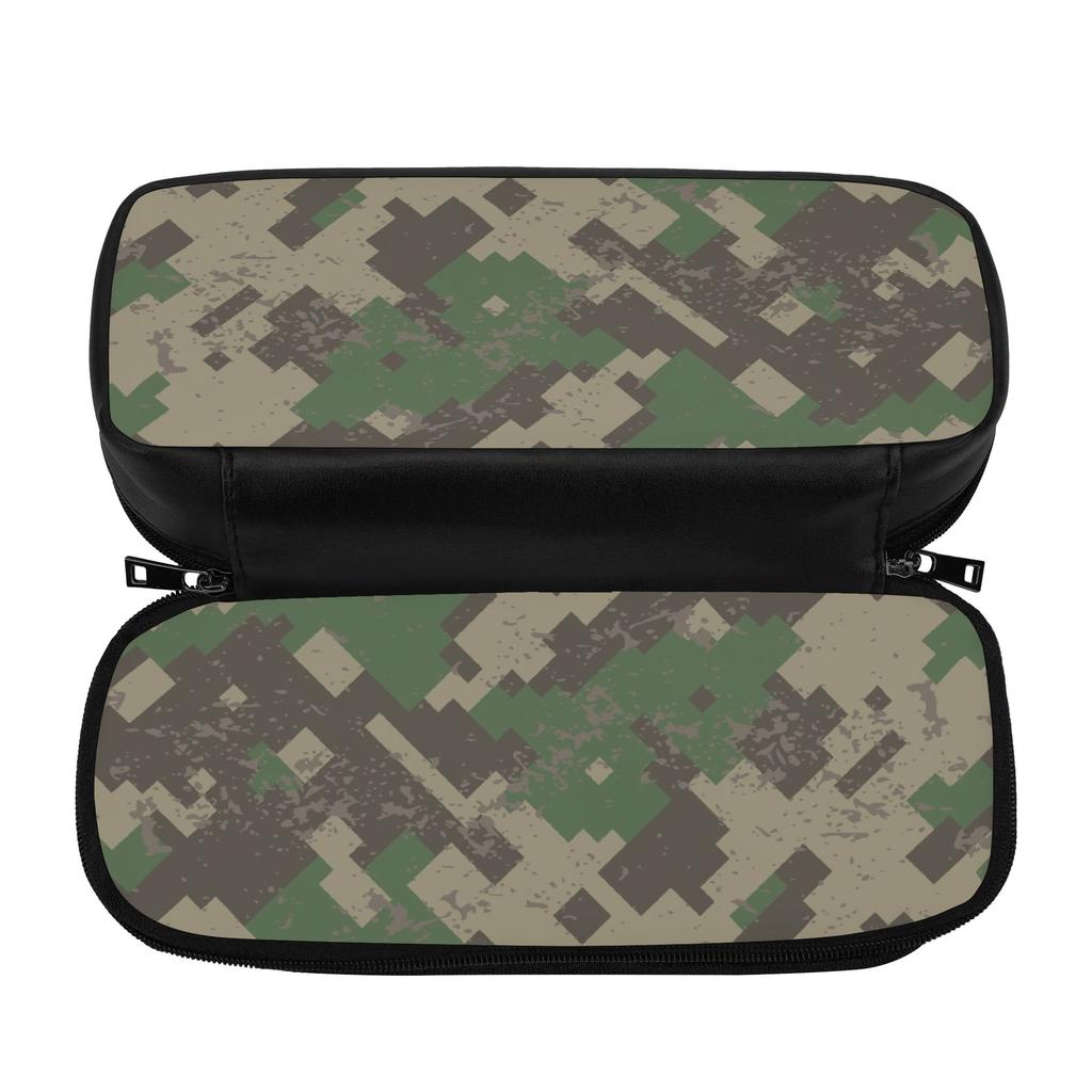 Durable PU Leather Pen Case with Structured Shell for Office Meetings and Trips for Organized Pen Storage