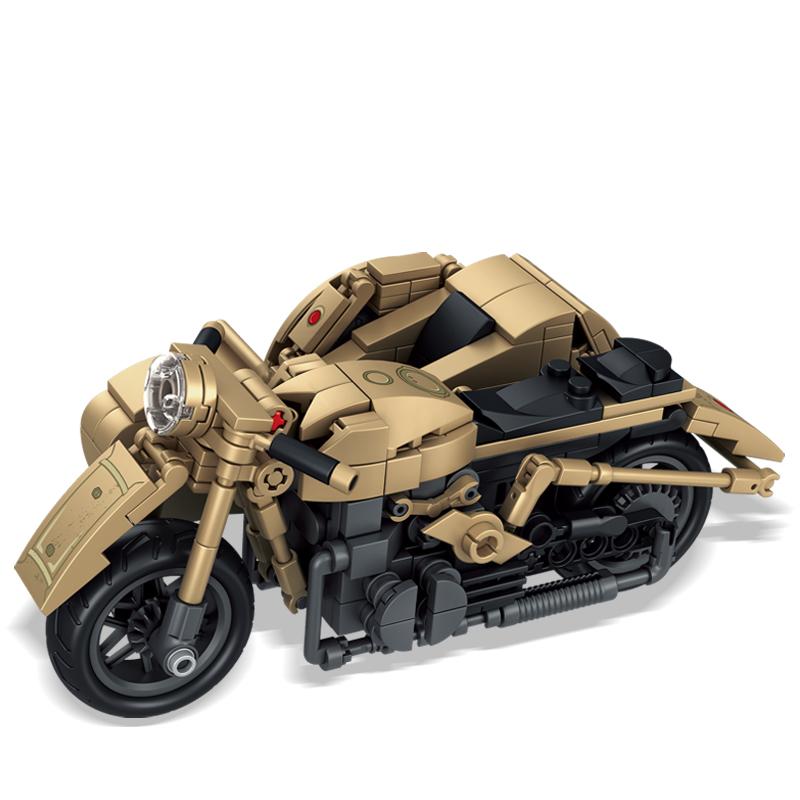 

World War 2 WW2 Army Military Soldiers SWAT R-75 Sidecar Motorcycle Model Building Blocks Bricks Children s Toys Christmas Gift