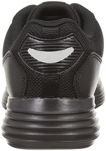 Sun Asahi Shoes 501 Simple Jogging Sneakers, Black, Size 22.0 Cm, 3E, KF72352