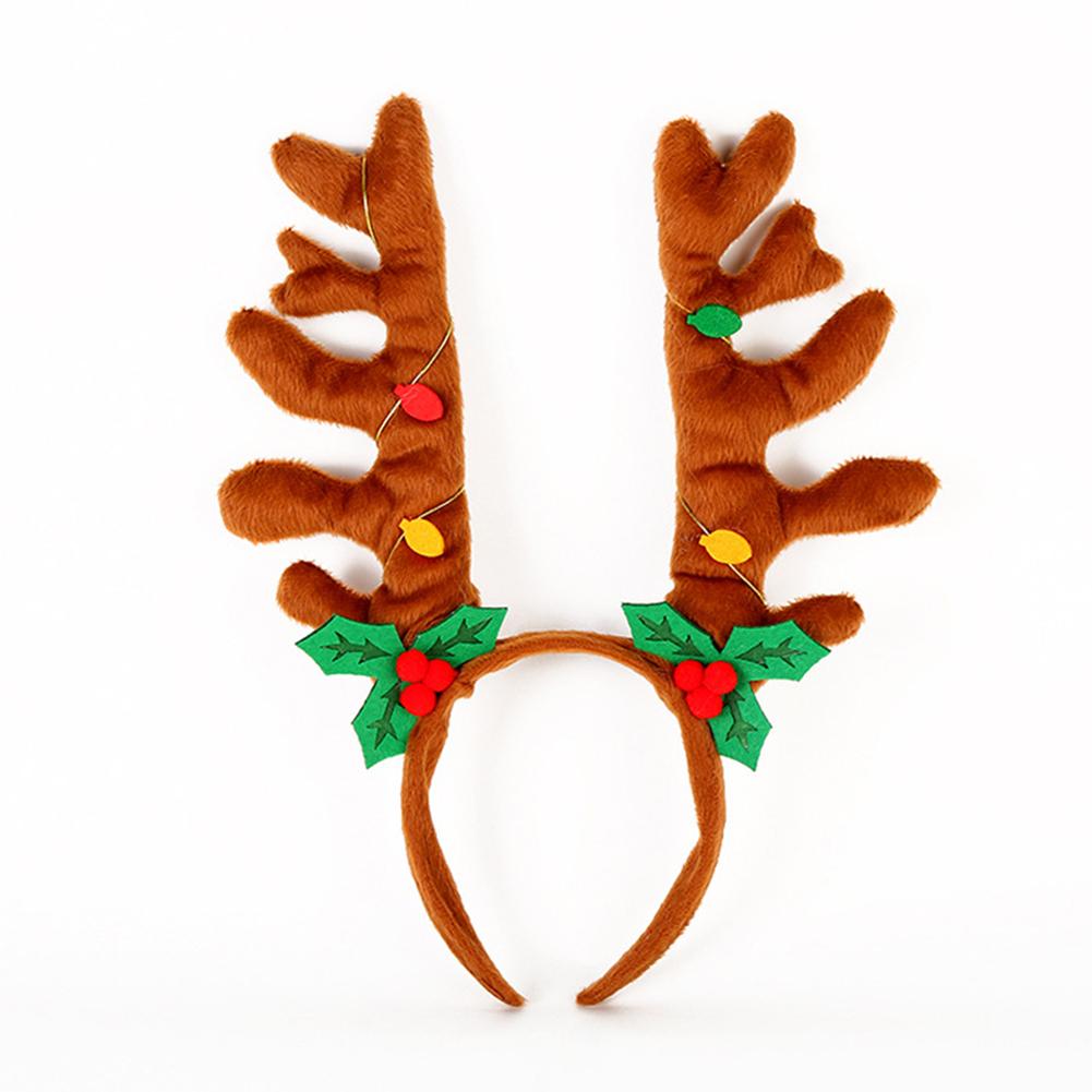 Christmas Hairband Fancy Antlers Elf Jingle Bells Head Hoop Costume Accessories