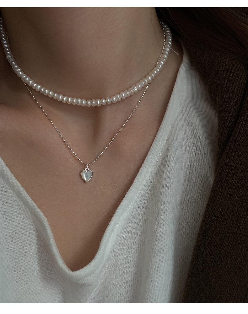 925 Sterling Silver Heart Pendants 45CM Length Chain Necklaces For Women Vintage Jewelry Charms Accessories Jewellery