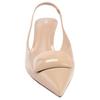 Zara Pu Elegant Pointed Toe Patent Leather Open Back Mule Stiletto High Heels 6Cm Women high heels Beige 12223510098