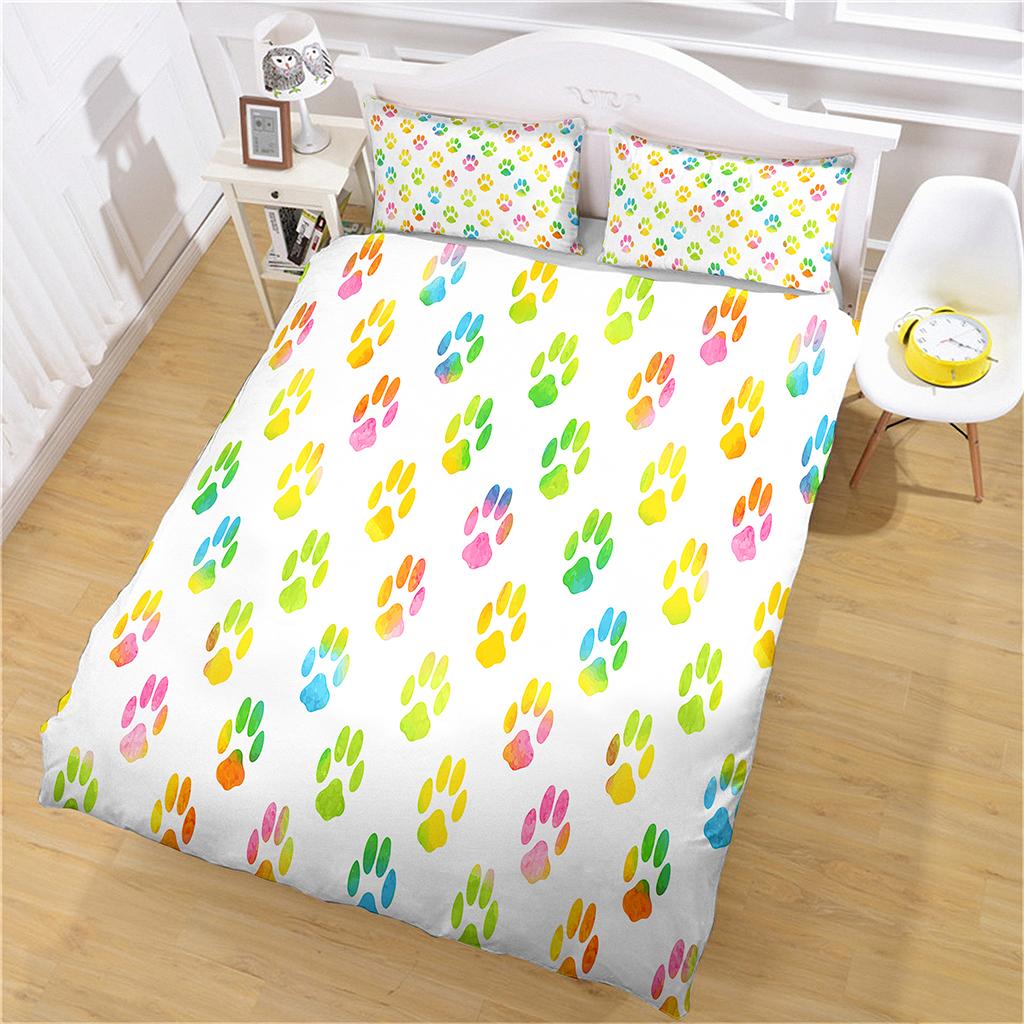 

Children S Quilt 3D Footprint Prints Pattern Duvet Cover Set Bedding For Aldult Kids Bed Set Game Quilt Cover Comforter Cover W90xL190cm