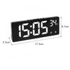 Voice Control Digital Alarm Clock Temperature Dual Alarm Desktop Table Clock Night Mode 12/24H LED Clock Watch Desk