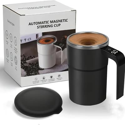 Copo de agitação automática recarregável portátil café elétrico agitador aço inoxidável misturador rotativo magnético auto agitando canecas