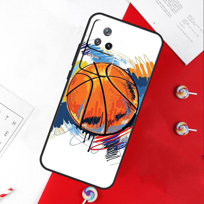 Basketball Ball Cover For Xiaomi 14T 11T 12T 13T Pro 13 14 15 Ultra POCO X7 Pro X3 X5 X6 F5 F6 M6 Pro Case