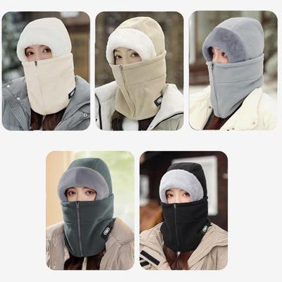 Mask For Women Men, Sherpa Hood Ski Mask, Winter Balaclava Windproof Hooded Scarf Cold Weather Hat Neck Warmer