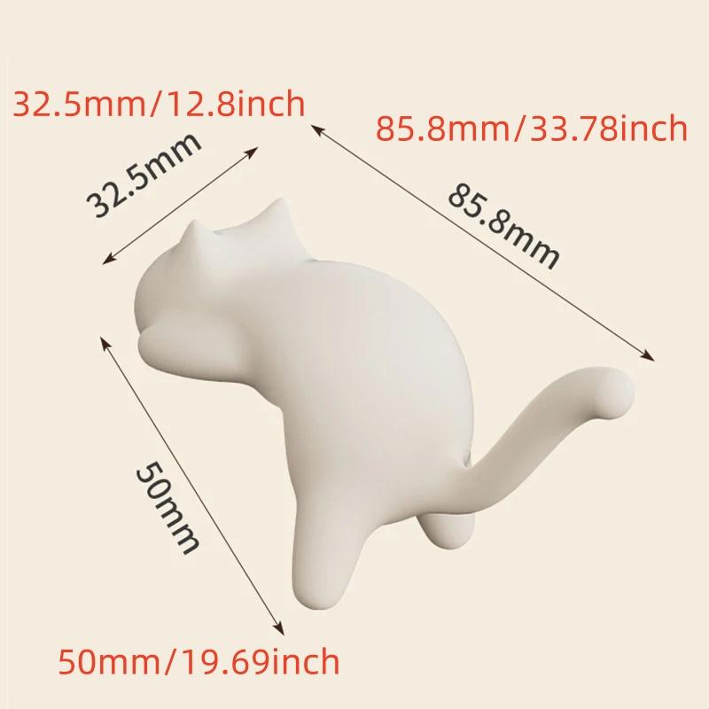2 Piece Cat Backpack Hook Office Desk Hook No Marks No Punching Multi Functional Hook on Student Desk Side