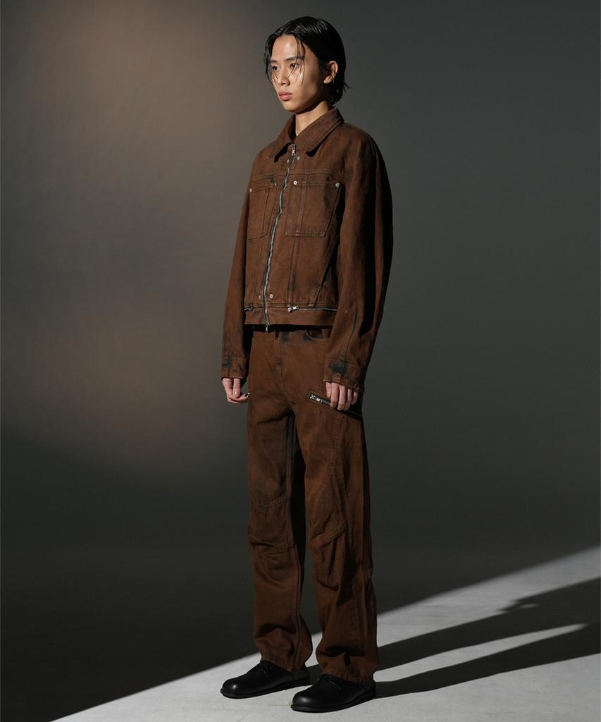 GRAILZ Dart Fit Zipper Denim [Brown]