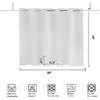 YISURE Split Shower Curtain for Bath Sliding Transfer Benches, White Polyester 80x74 Bath Curtain with Two 13.4x11.8-Separated-Away Slits at Bottom,