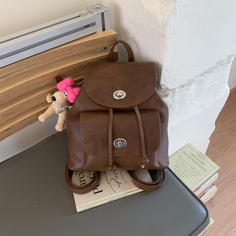 Retro Backpack Women's Fashion Leisure Niche Student Class Bag High Value Bucket Bag Travel Small Backpack