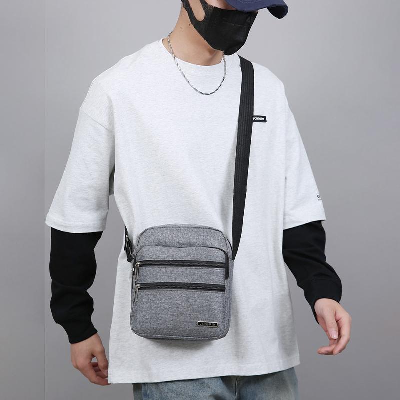 Men'S Small Bag Shoulder Bag Trendy Diagonal Backpack Chest Bag Lightweight Boy Mini Casual Bag Mobile Phone Waist Pack