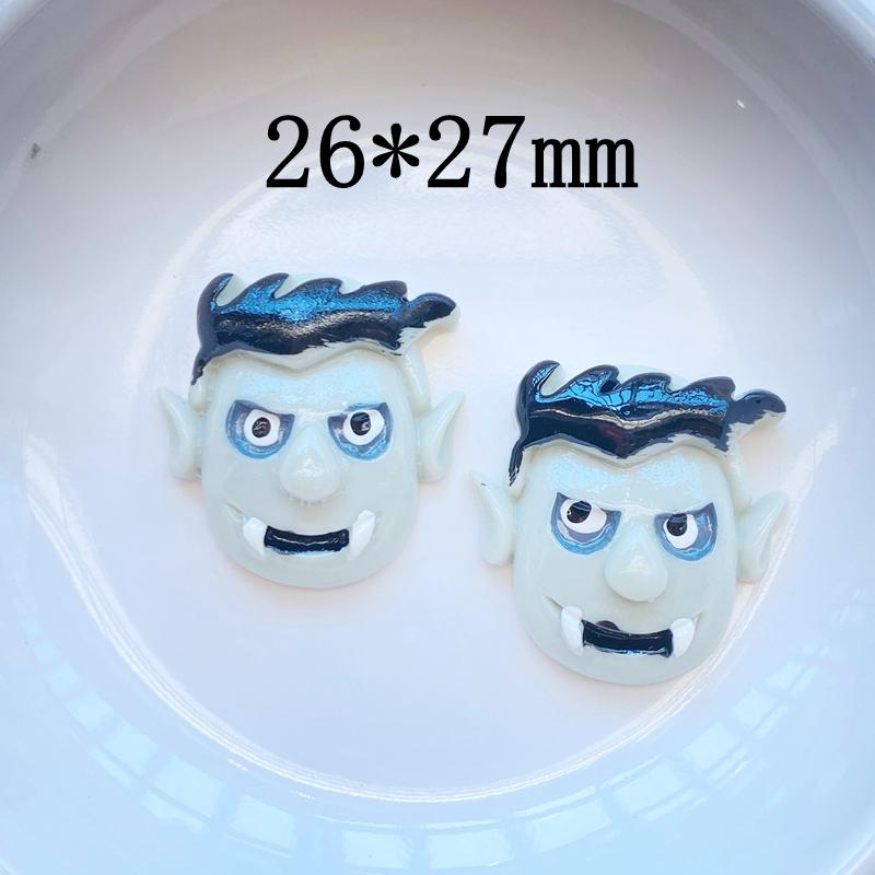 10Pcs New Cute Hand Drawn Halloween Series Flat Back Resin Cabochons Scrapbooking DIY Jewelry Craft Decoration Accessorie