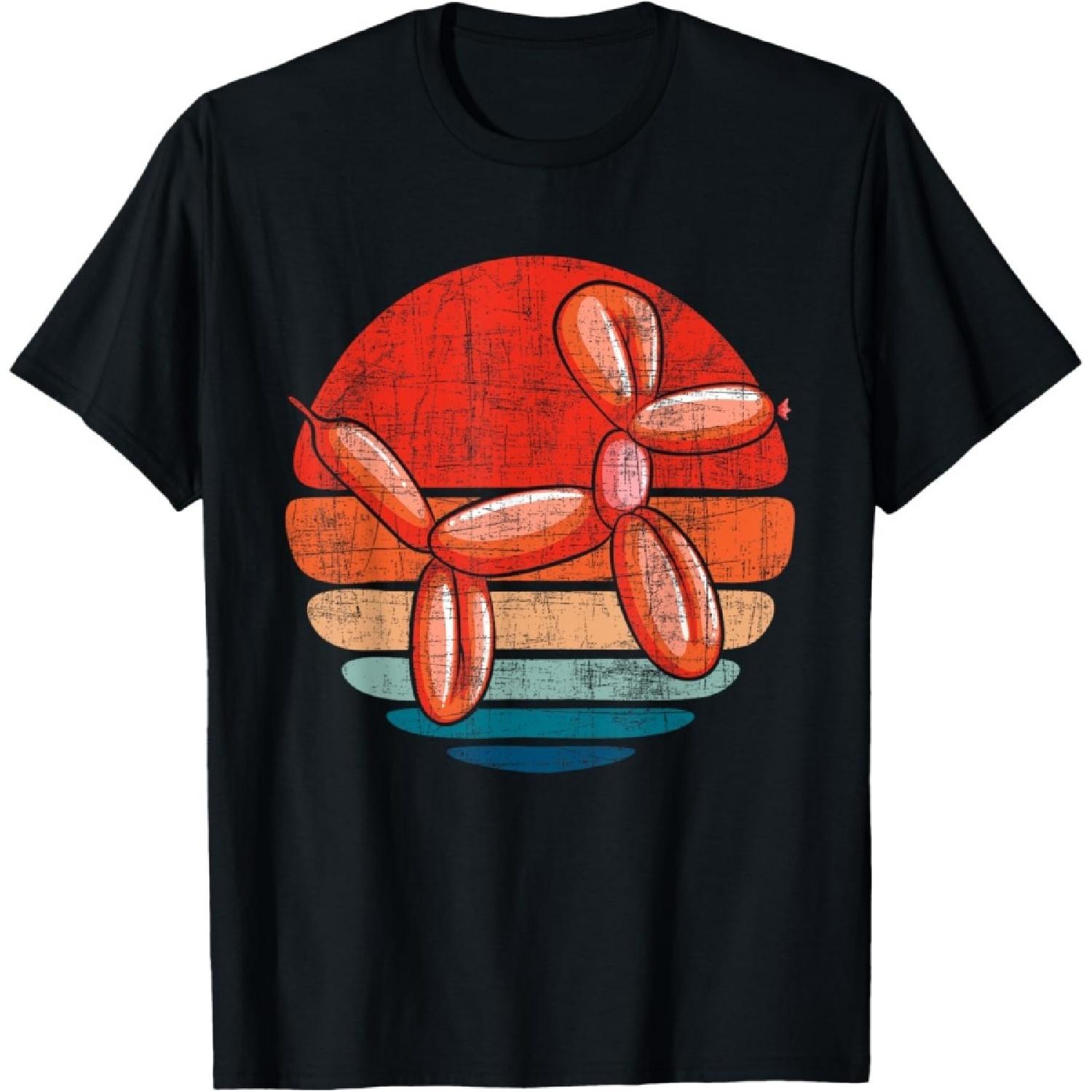 Retro Vintage Twisted Dog - Twisting Animal Balloon Artist Men Women T-Shirt S