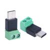 5 sztuk Złącze męskie Typ-C do 2-pinowego 5V Bez lutowania Adapter ładowania Głowica szybkiego połączenia Do ładowania telefonów komórkowych, komputerów, tabletów