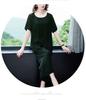 2026 Summer Fashionable Plus Size Two-Piece Suit for Women - Stylish, Loose, Slimming Short Sleeve Set for Middle-Aged Mothers