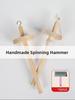 Real Wood Spinning Mallet for Yarn Combining Dog And  Hair Into Scarf Weaving Memorial DIY Crt Tool Home Textile Sewing
