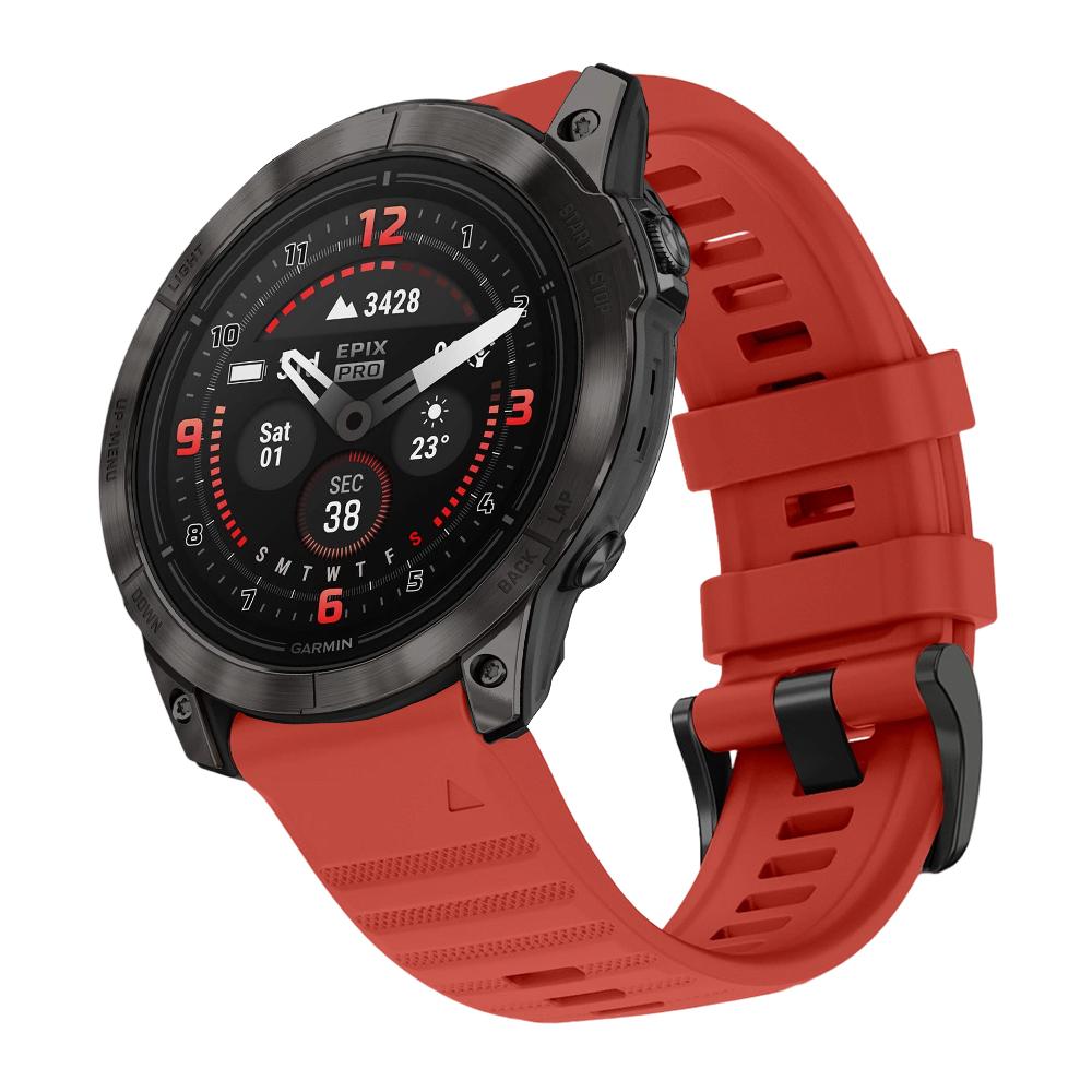 Outdoor Sports Band for Garmin Epix Pro 47mm 51MM Waterproof and Sweatproof Garmin Quick Fit Silicone Band for 22mm 26mm Quick Fit