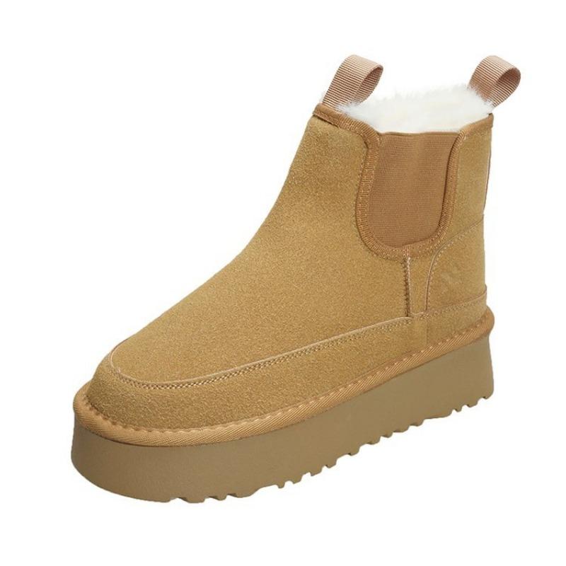 Thick-soled heightening snow boots women's new piled thickened short cotton boots snow cotton shoes