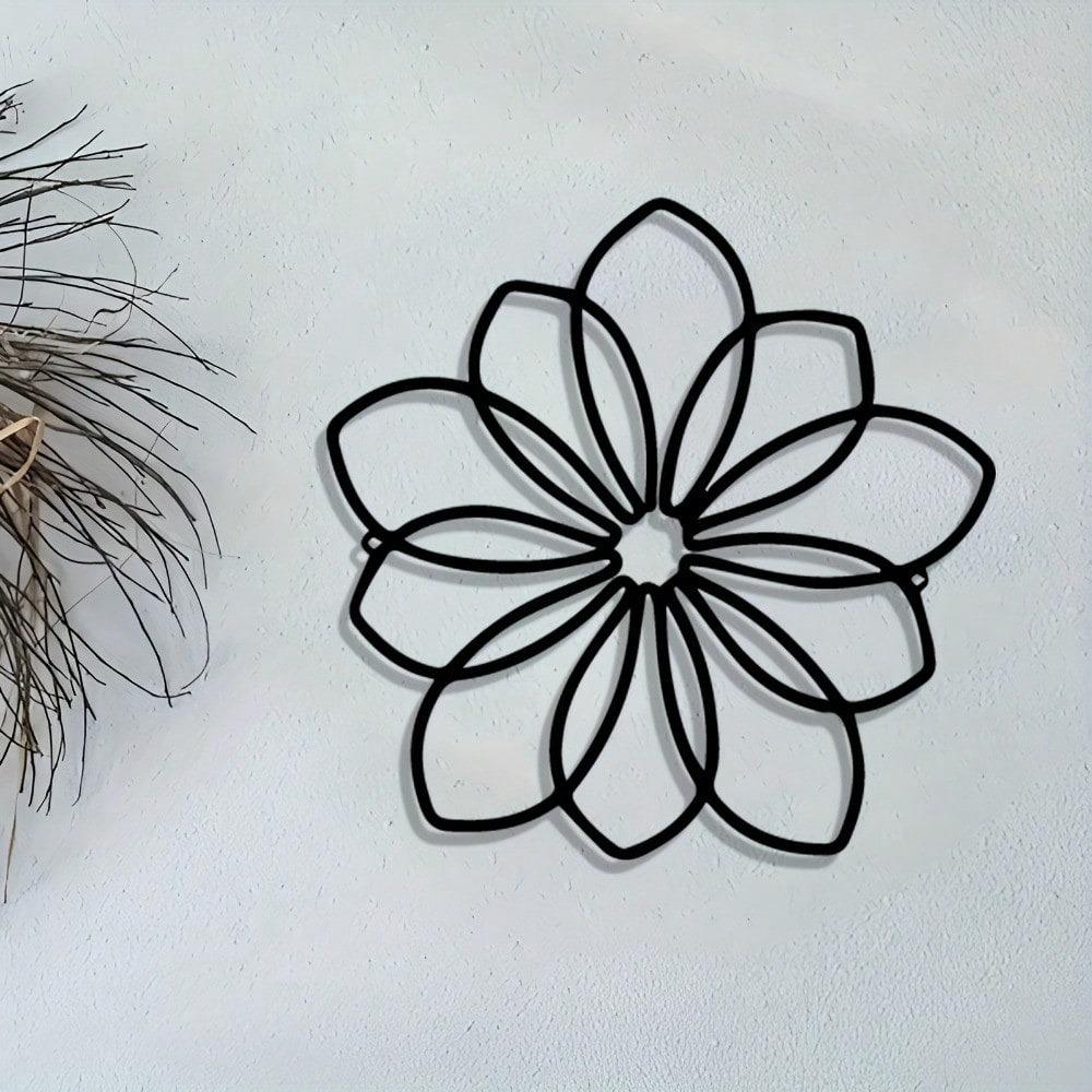 Black Wall Sculpture Art Metal Decor for Living Room Bedroom Office Home