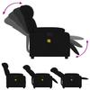 Vidaxl Foldable Massage Armchair, Black, Fabric Upholstered