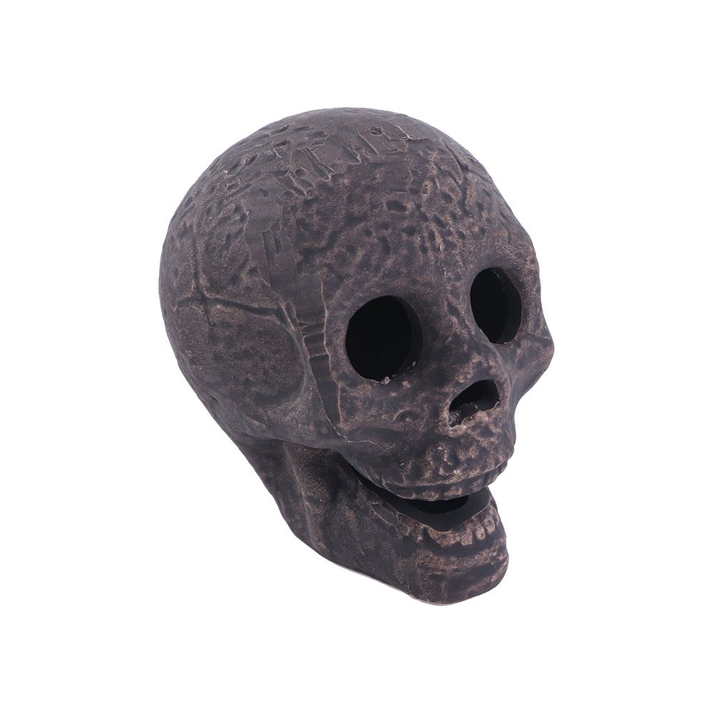 Skeleton Head Bars For Fireplace Mini Portable Fireproof Skull Sculpture Skull Decor Prop Halloween Ceramic Ornaments